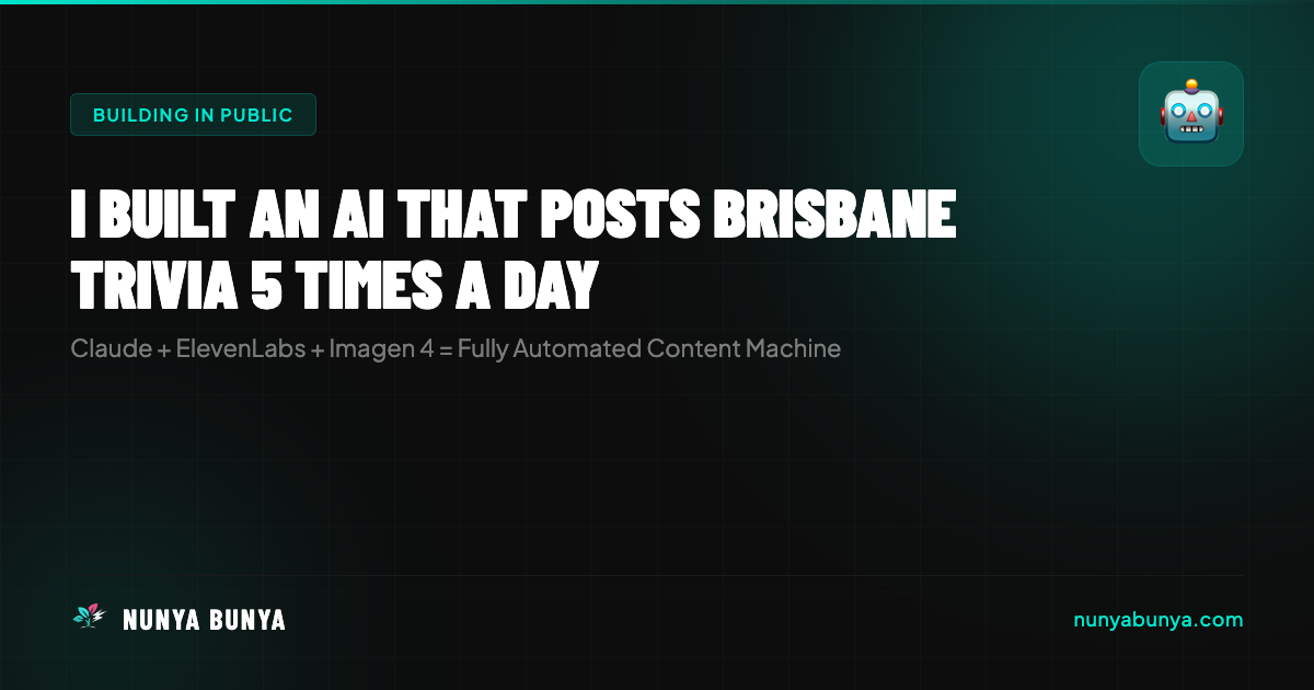 I Built an AI That Posts Brisbane Trivia 5 Times a Day