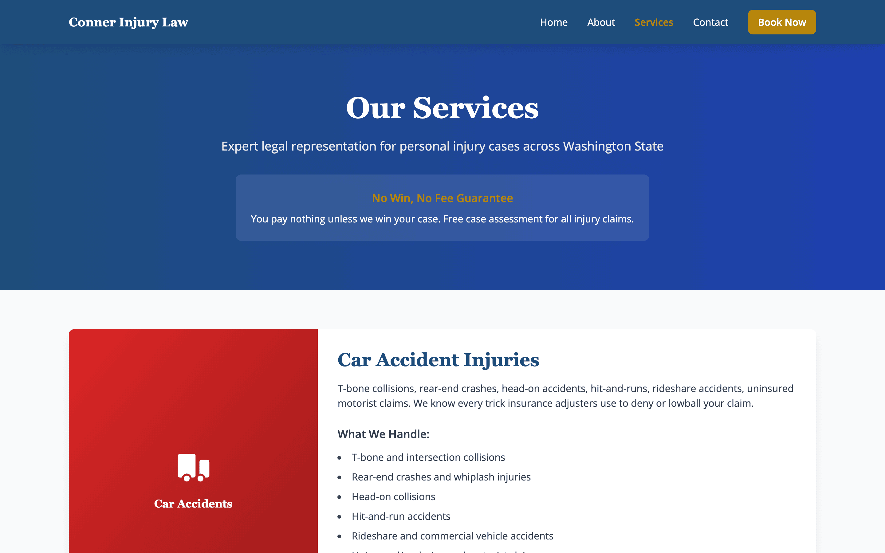 Services page