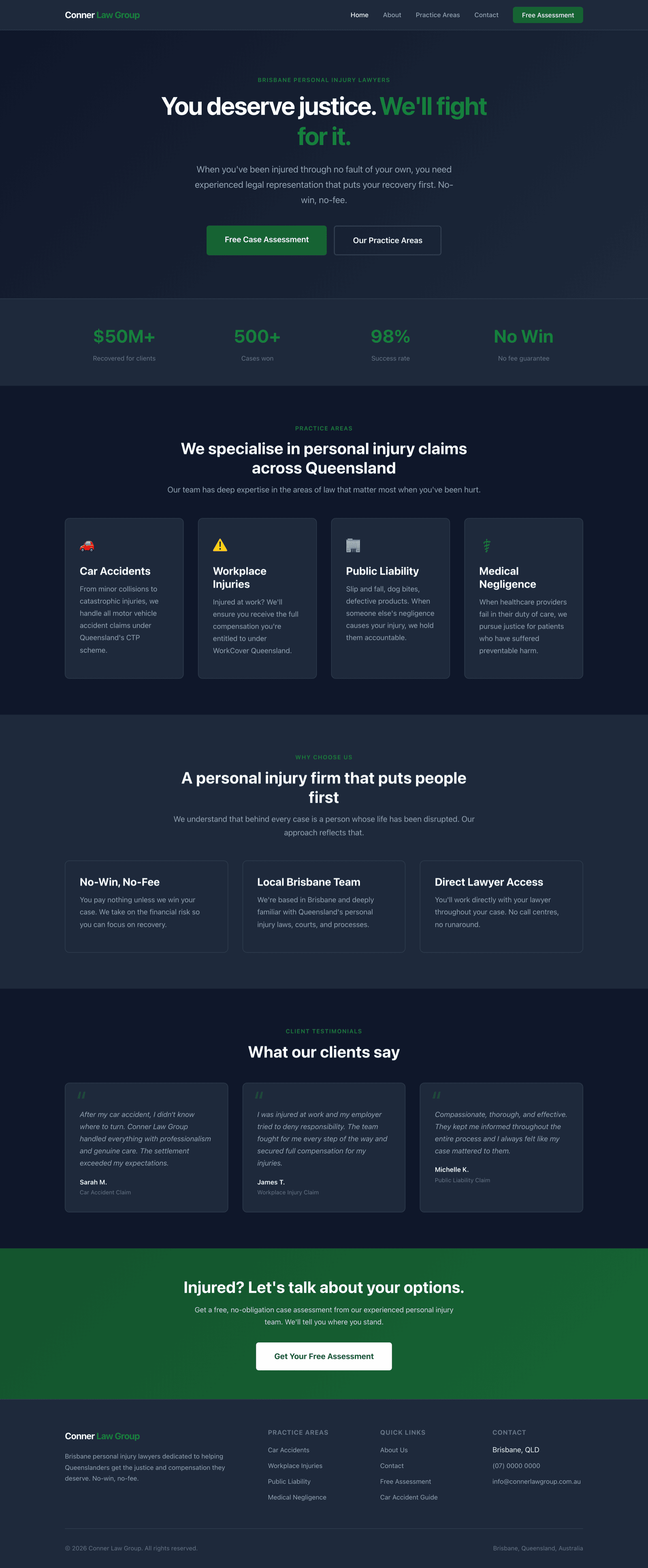 Before — old website