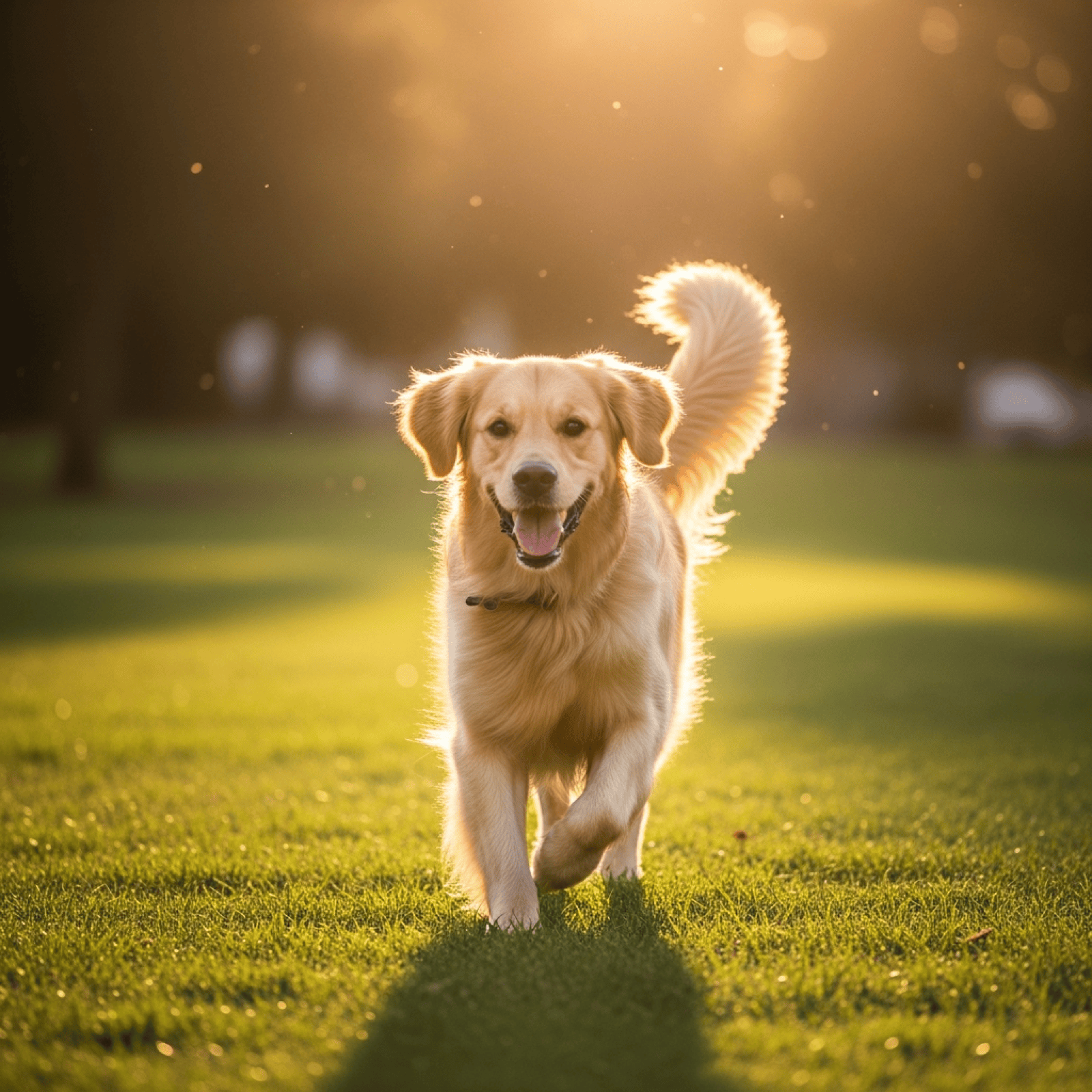 AI dog walking photo