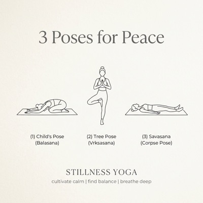 Stillness Yoga poses illustration