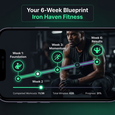 Iron Haven Fitness app UI